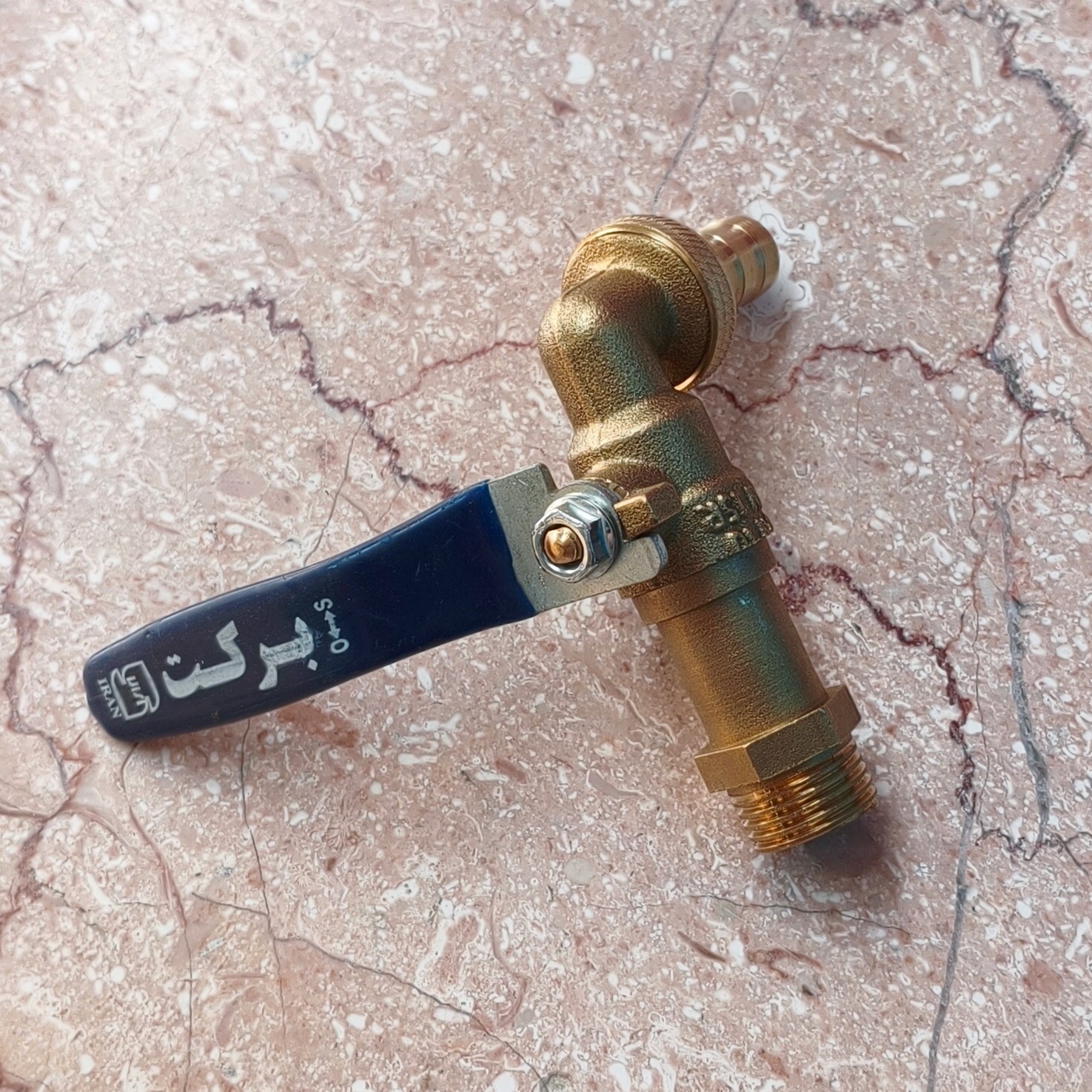 شیر آب حیاطی برنجی دسته گازی سایز 1/2 سنگین