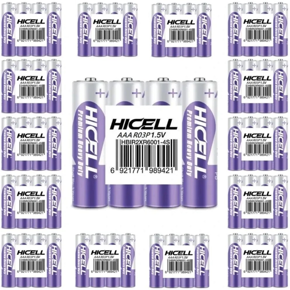 باتری نیم قلمی مدل Hi CELL بسته 4 عددی