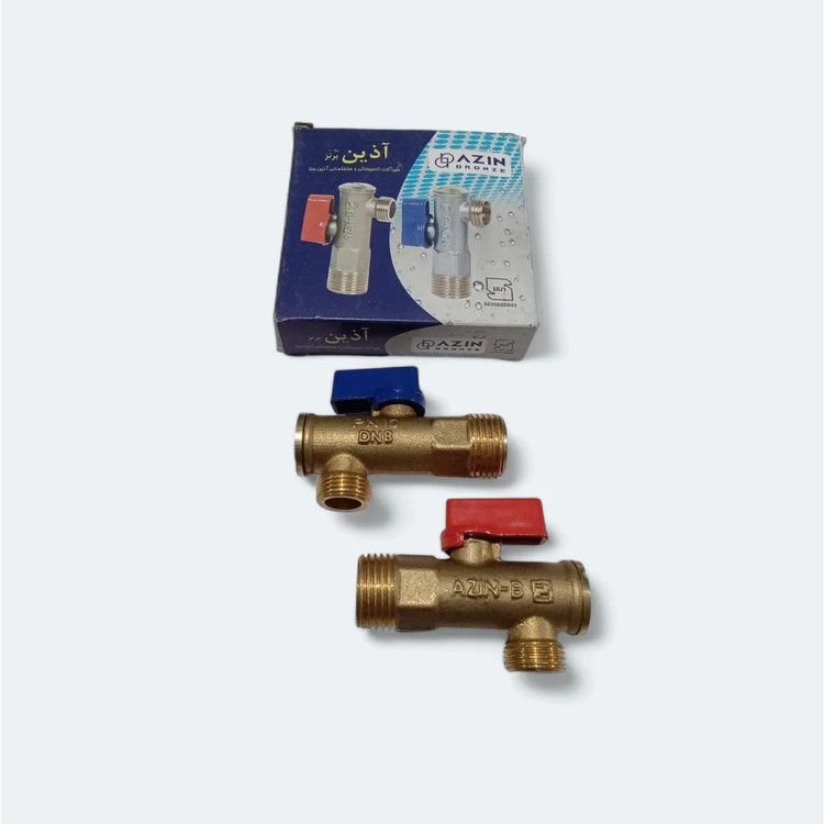 شیر پیسوار تکی سایز 3/8 برنجی مدل آذین برنز